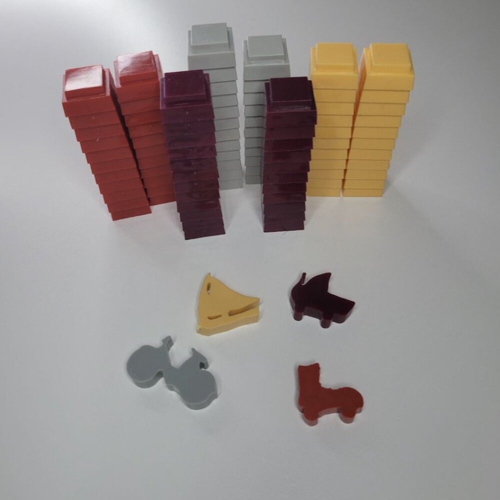 Advance To Boardwalk‎ Replacement Pieces Tokens Hotels Bike Skate Boat Scooter
